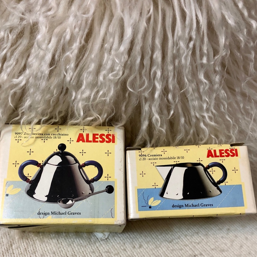Vintage - Alessi Michael Graves Creamer & Sugarbowl (circa 1980s) - Picture 2 of 12